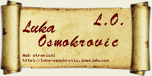 Luka Osmokrović vizit kartica